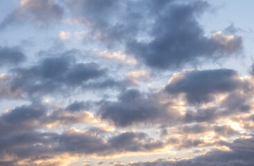Naklejka na ściany i meble beautiful sunset sky, cloudscape background