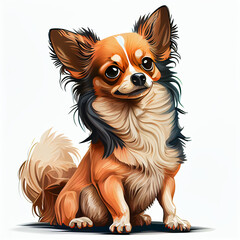 Chihuahua dog cartoon style art