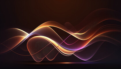 Abstract modern wave glow background, AI generated