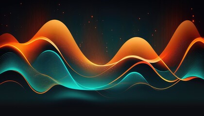 Abstract modern wave glow background, AI generated