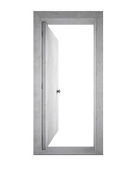 Open white door image. concept of opportunity and new start
