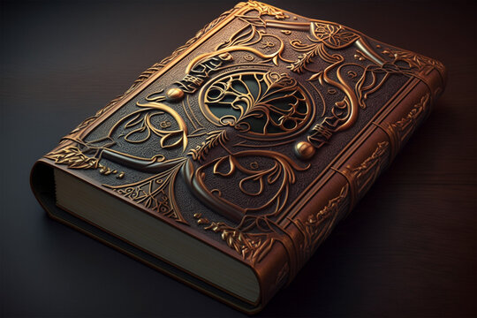 Old leather book cover hi-res stock photography and images - Alamy