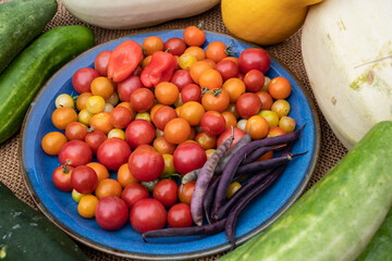 vegetables on a table