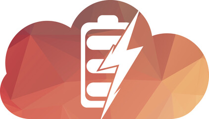 Power Battery Logo Design Template. Battery fast Charge logo design. Battery power and flash lightning bolt logo icon.