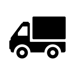 Carriage, conveyance, transport icon. Black vector graphics.