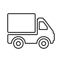 Carriage, conveyance, transport outline icon. Line art vector.