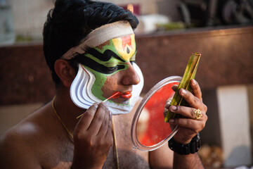 Handsome kathakali artist