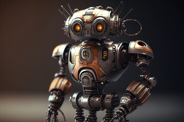 robot in action, AI, created with AI, generative AI