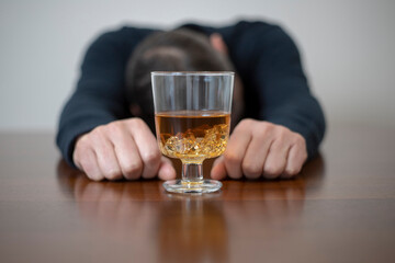 Uncontrolled consumption of alcohol - alcoholizm disease