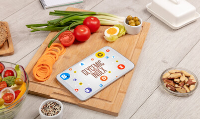 Healthy Tablet Pc compostion concept
