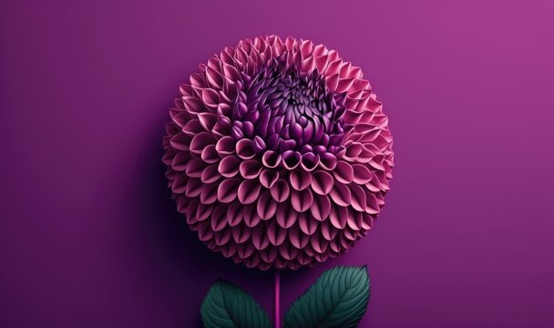 purple flower on a purple background, generative ai