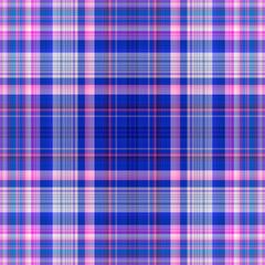 Nautical gingham in coastal beach house check fabric tile. Seamless red blue white sailor flannel textile tartan repeat swatch.