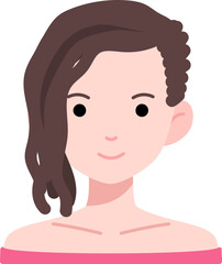 Avatar User Woman girl person people dreadlock hair Flat Style