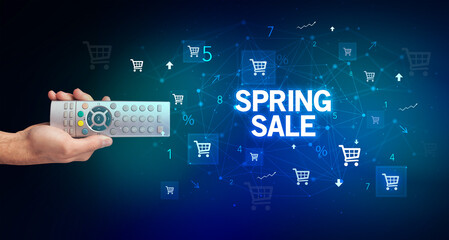 male hand holding wireless peripheral