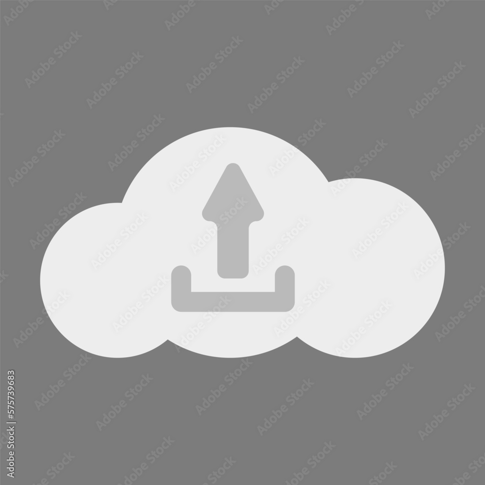 Poster vector cloud download icon. vector unloading from the cloud. cloud storage vector icon.