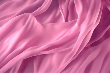 Obraz premium Background made of pink chiffon fabric..generative ai