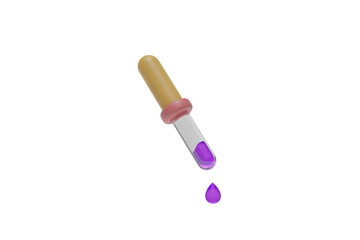 Pipette Dropper 3d Render Transparent Background