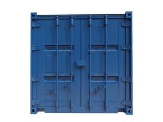 Shipping Cargo Container Twenty Feet for Logistics and Transportation on White Background
