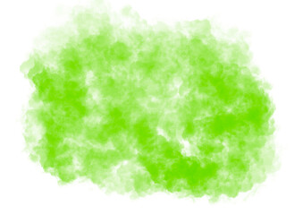 Grüner Rauch, Wasserfarben auf Transparenten Hintergrund, Wolken - obrazy, fototapety, plakaty