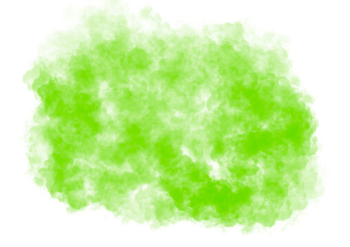 Gr&uuml;ner Rauch, Wasserfarben auf Transparenten Hintergrund, Wolken