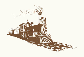 Vector illustration. Locomotive