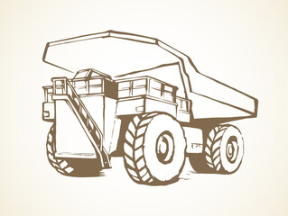 Dump truck. Vector drawing
