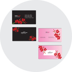 modern Abstract creative beautiful luxury Elegant Vector Flat design Clean double sided business card design template
