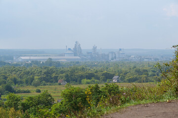 Cement mill, big enterprise, located in outside the city