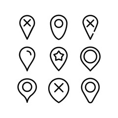 map pin icon or logo isolated sign symbol vector illustration - high quality black style vector icons
