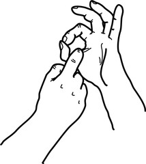 australian sign language fingerspelling alphabet in vector auslan letter q