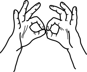 australian sign language fingerspelling alphabet in vector auslan letter b