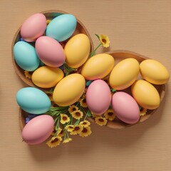 Naklejka na ściany i meble seamless tileable easter eggs background cfc2023spr