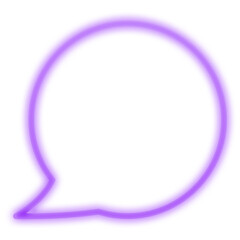 Neon Light Speech Bubble Icon | Retro | 80s Disco