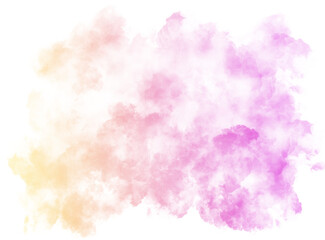 Pink and Yellow Gradient Smoke Abstract Shape