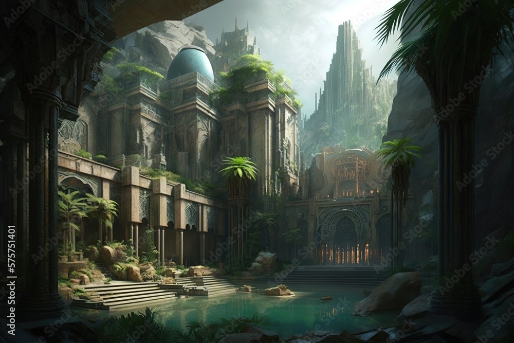 Poster journey to a hidden world – uncovering the secrets of a primeval metropolis' generative ai