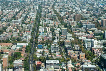Fototapeta premium Santiago, Chile urban skyline and cityscape