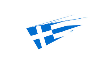 Greece flag design illustration, simple icon flag design with elegant concept