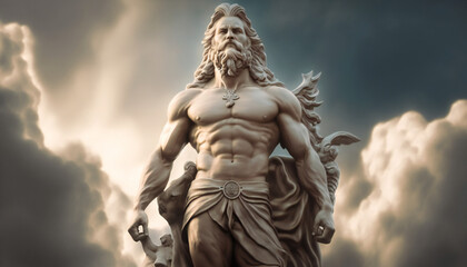Fototapeta premium Freyr the god of male virility and good weather - German gods - Mythologies - Generative AI
