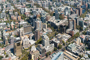 Santiago, Chile urban skyline and cityscape