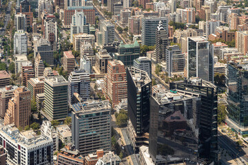 Fototapeta premium Santiago, Chile urban skyline and cityscape