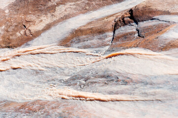 Abstract patterns in a desert runoff stream
