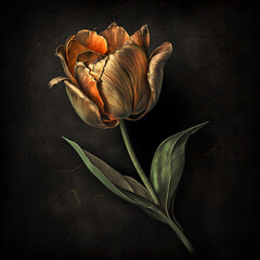 Orange Tulip | Generative AI