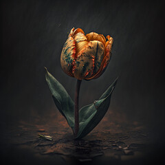 Orange Tulip | Generative AI