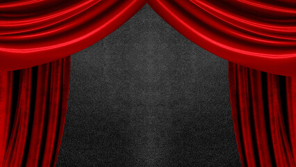Fototapeta premium 赤いカーテンの劇場
