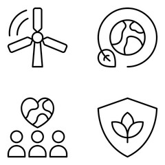 Environment Vector Line Icons