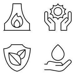 Environment Vector Line Icons