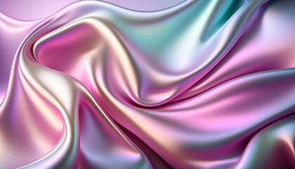 Soft pastel colors and a glossy satin texture give this abstract background a calming feel, perfect for creating a peaceful atmosphere in any design. Generative AI