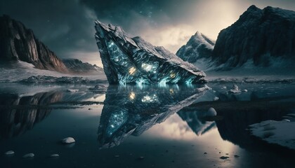 Alien ice Planet