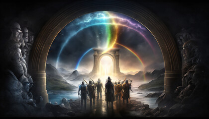 Group of German gods - Mythologies - Generative AI