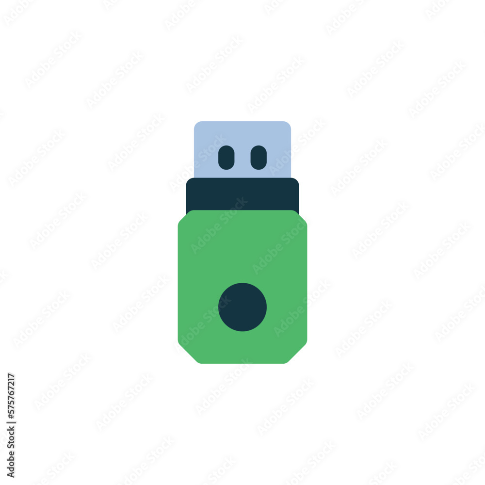 Poster flash disk vector icon. computer component icon flat style. perfect use for logo, presentation, webs